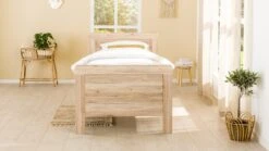 Bedden Verkoopwinkel 3 Bedden Verkoopwinkel -Bedden Verkoopwinkel Bed Elba licht eiken 1