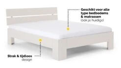Bed Fresh Met Hoofdbord -Bedden Verkoopwinkel Bed Fresh 400 met hoofdbord wit 2