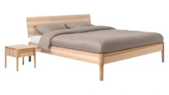 Karlsson Bed Sky Met Hoofdbord En Poten Hout -Bedden Verkoopwinkel Bed Sky beuken met hoofdbord hout en poot hout beuken 2
