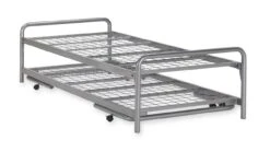 Bed Met Onderschuifbed Doppia -Bedden Verkoopwinkel Bed onderschuifBed Doppia zilver 2