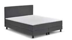 Box Ambra Vlak Met Gestoffeerd Matras -Bedden Verkoopwinkel Box Ambra vlak met gestoffeerd matras donkergrijs 3