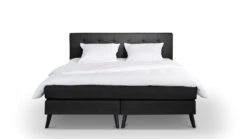 Box Nottingham Met Gestoffeerd Matras -Bedden Verkoopwinkel Box Nottingham met gestoffeerd matras zwart 4