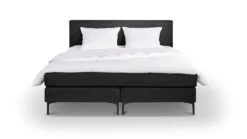 Box Oxford Met Gestoffeerd Matras -Bedden Verkoopwinkel Box Oxford met gestoffeerd matras zwart 4