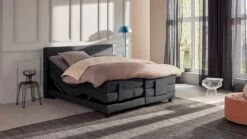 Karlsson Boxspring Autentik Tunn Verstelbaar Met Gestoffeerd Matras -Bedden Verkoopwinkel Boxspring Autentik Tunn verstelbaar met gestoffeerd matras anthracite 2
