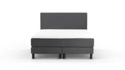 Boxspring Cisano Vlak Met Gestoffeerd Matras -Bedden Verkoopwinkel Boxspring Cisano vlak met gestoffeerd matras donkergrijs 3