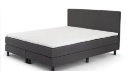 Boxspring Cisano Vlak Met Gestoffeerd Matras -Bedden Verkoopwinkel Boxspring Cisano vlak met gestoffeerd matras donkergrijs 4