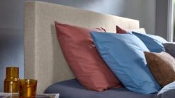 Boxspring Emerald Vlak Met B Bright Matras 3100/3150 -Bedden Verkoopwinkel Boxspring Emerald vlak met gestoffeerd matras khaki