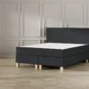 Boxspring Emma Deluxe Classic Vlak Met Gestoffeerd Matras En Poot Naturel