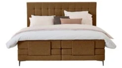 Boxspring Jade Verstelbaar Met Gestoffeerd Matras -Bedden Verkoopwinkel Boxspring Jade verstelbaar met gestoffeerd matras cognac 7