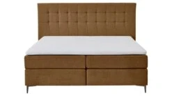 Boxspring Jade Vlak Met Gestoffeerd Matras -Bedden Verkoopwinkel Boxspring Jade vlak met gestoffeerd matras cognac 7