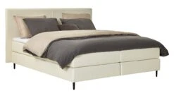 Boxspring Opal Vlak Met Gestoffeerd Matras -Bedden Verkoopwinkel Boxspring Opal vlak met gestoffeerd matras ecru 4