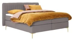 Boxspring Ruby Vlak Met Gestoffeerd Matras -Bedden Verkoopwinkel Boxspring Ruby vlak met gestoffeerd matras taupe 4