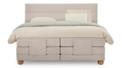 Karlsson Boxspring Solid Lina Verstelbaar Met Gestoffeerd Matras -Bedden Verkoopwinkel Boxspring Solid Lina verstelbaar met gestoffeerd matras naturel 7