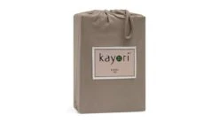 Hoeslaken Kayori Jersey Kyoto Topper -Bedden Verkoopwinkel Hoeslaken Jersey Kyoto topper taupe 4