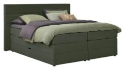 Opbergboxspring Pearl Vlak Met Gestoffeerd Matras -Bedden Verkoopwinkel Opbergboxspring Pearl vlak met gestoffeerd matras hunter 5