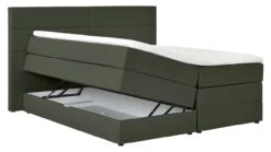 Opbergboxspring Pearl Vlak Met Gestoffeerd Matras -Bedden Verkoopwinkel Opbergboxspring Pearl vlak met gestoffeerd matras hunter 9