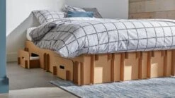 Paper Bed Met Easy Pocket Matras -Bedden Verkoopwinkel Paper Bed met Easy Pocket matras bruin 9