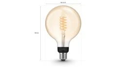 Verlichting Philips Hue Filamentlamp White Globe G125/E27 -Bedden Verkoopwinkel Verlichting Philips Hue Filamentlamp White Globe G125 E27 2